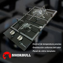 🔥 Parrilla Estufa 2 Quemadores Shorbull vidrio templado