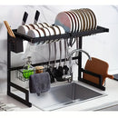 Estante de Cocina de Dos Niveles – Escurridor Elegante y Multifuncional de Acero Inoxidable