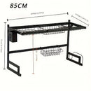 Estante de Cocina de Dos Niveles – Escurridor Elegante y Multifuncional de Acero Inoxidable