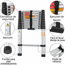Escalera Telescópica de Aluminio – Compacta, Resistente y Segura