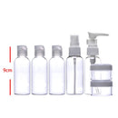 Set 7 Botellas Maquillaje PVC