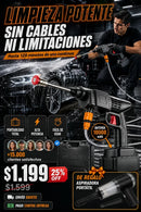 Hidrolavadora Inalámbrica 48V + Aspiradora + 2 Baterías